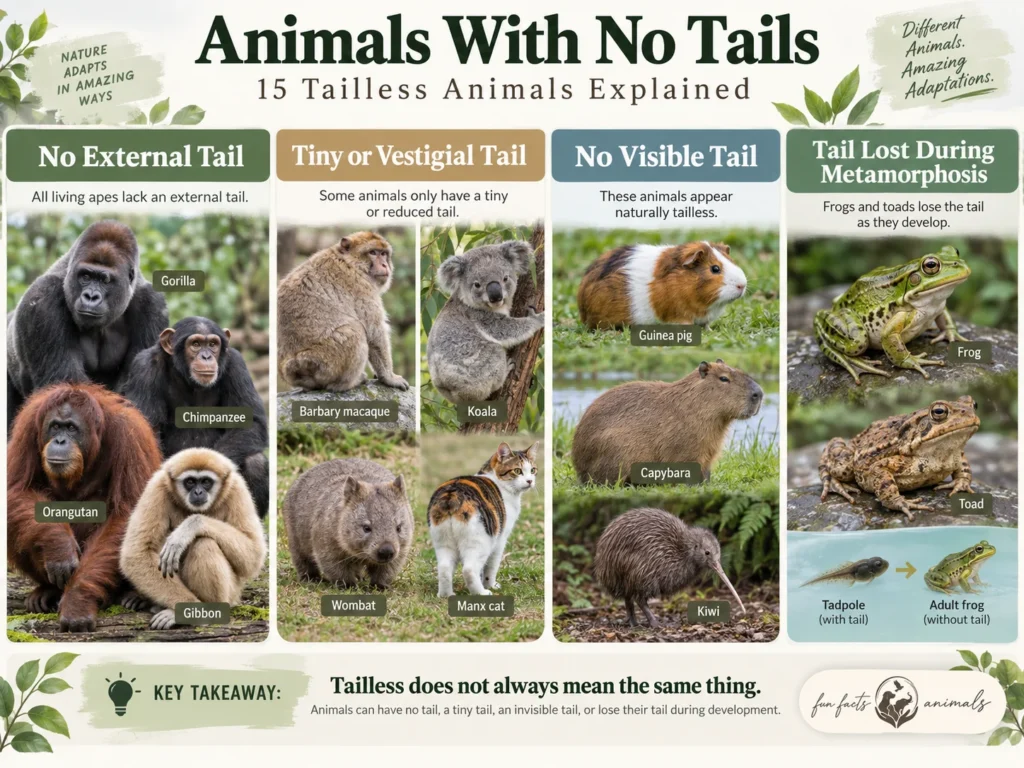15 Animals With No Tails or Almost No Visible Tail