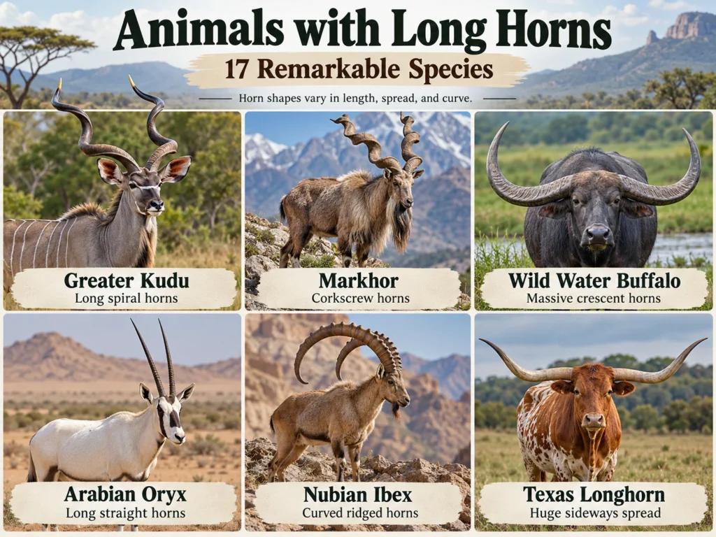 17 Amazing animals with long horns