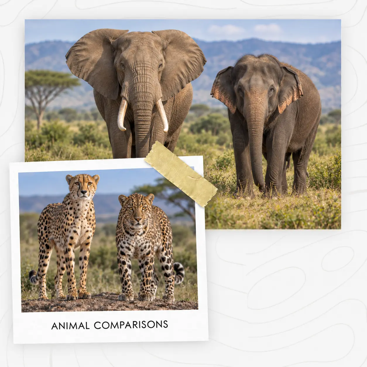 Animal comparison hompage picture