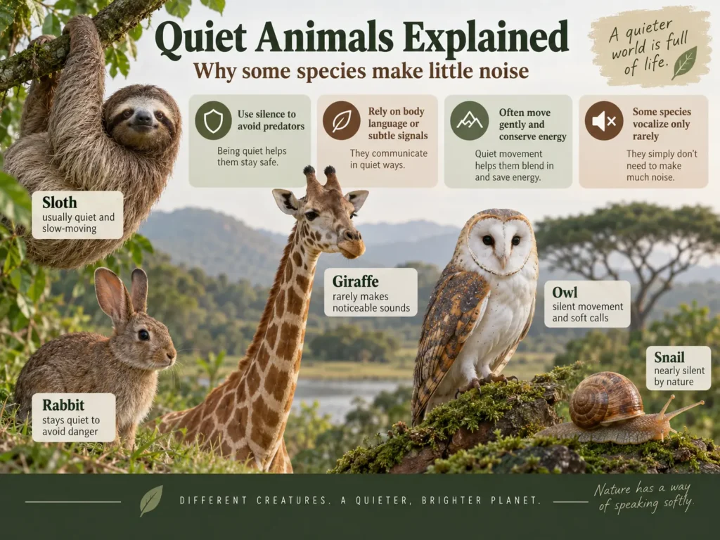 Quiet Animals infographic image