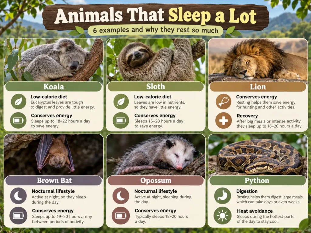 animals that sleep alot info image
