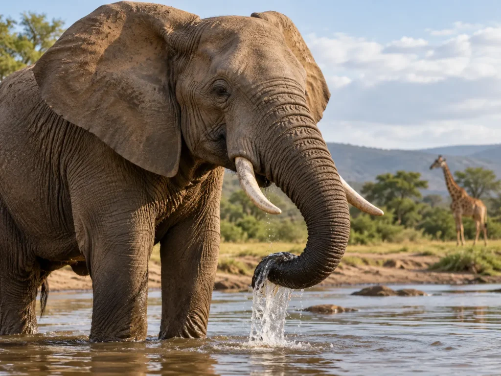 elephant with big nose