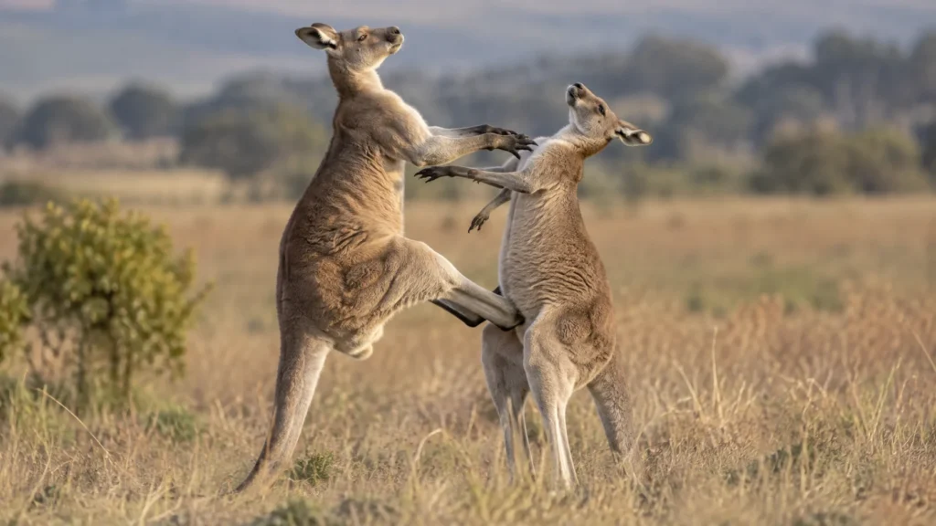 fighting kangaroos