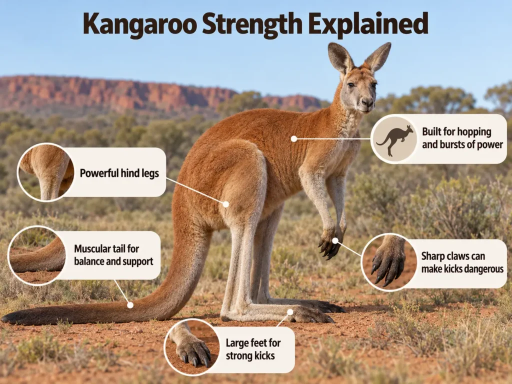 kangaroos Strenght infographic