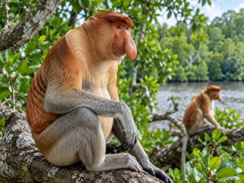 monkey with big nose