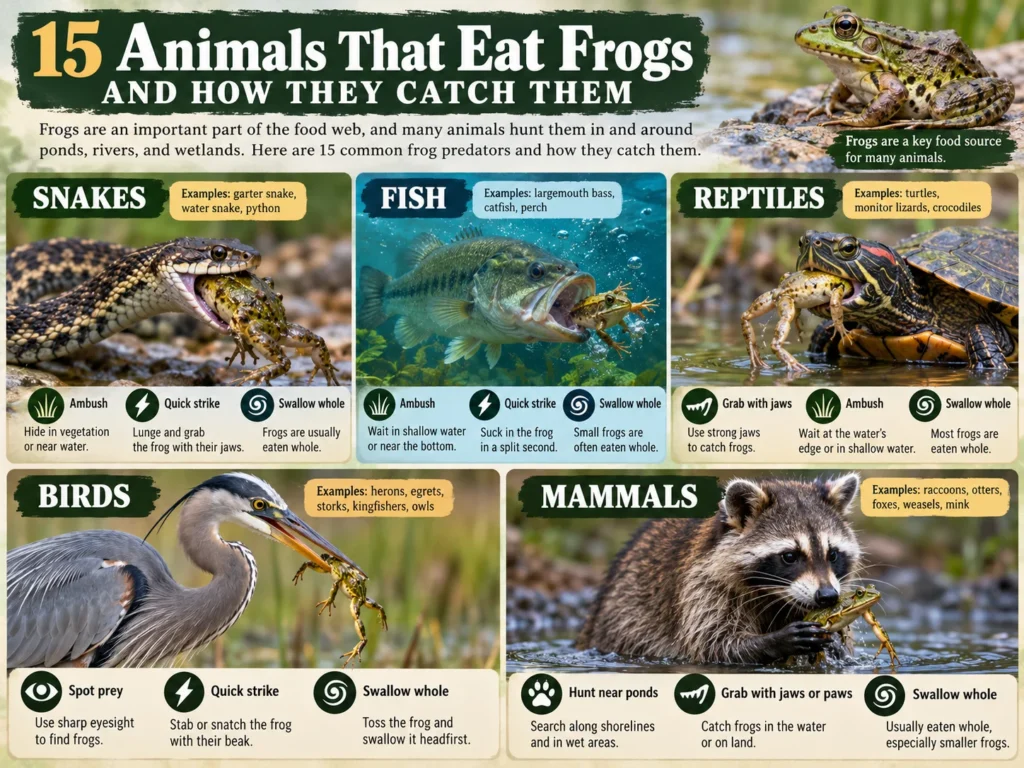 15 Animals That Eat Frogs explained