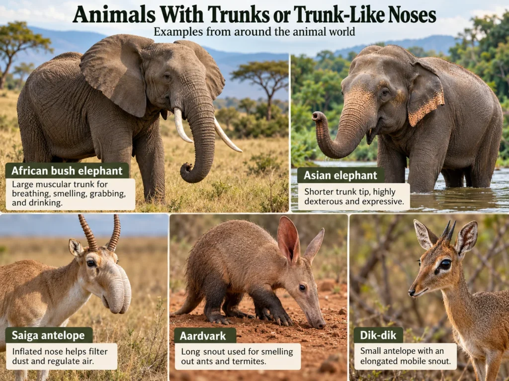 15 Animals With Trunks or Trunk-Like Noses explained