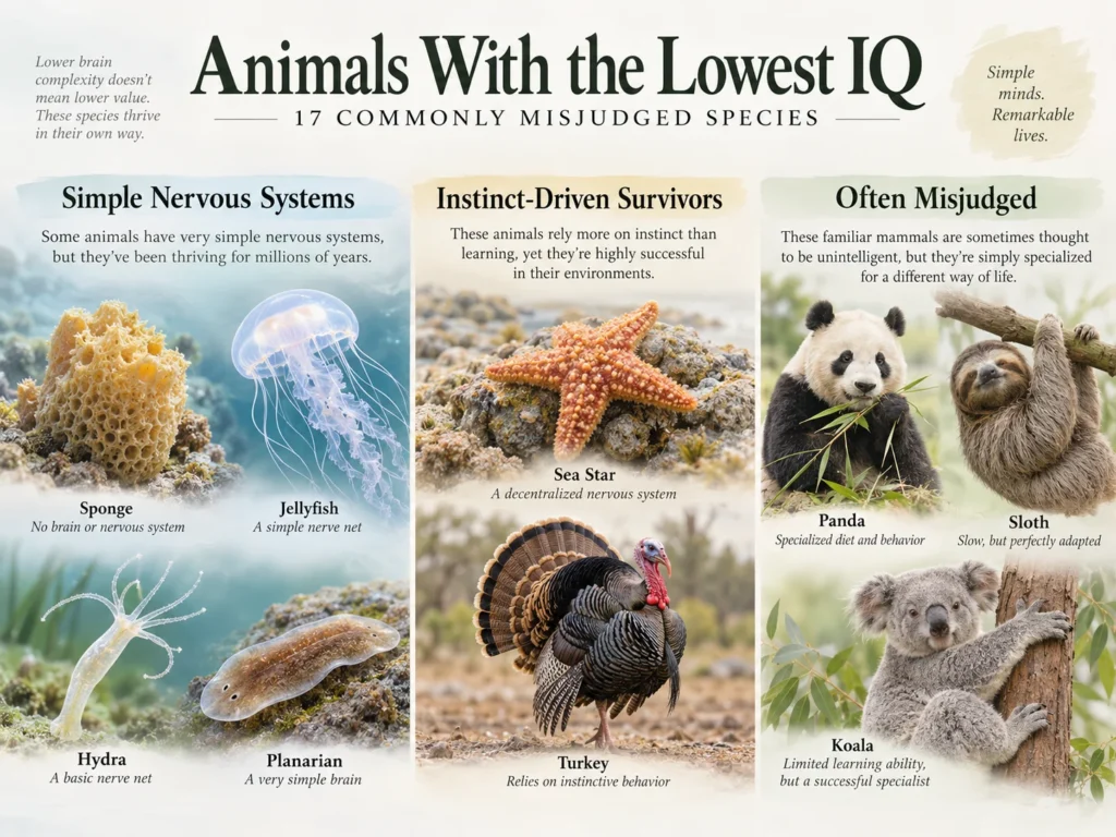 Animals With the Lowest IQ 17 Species