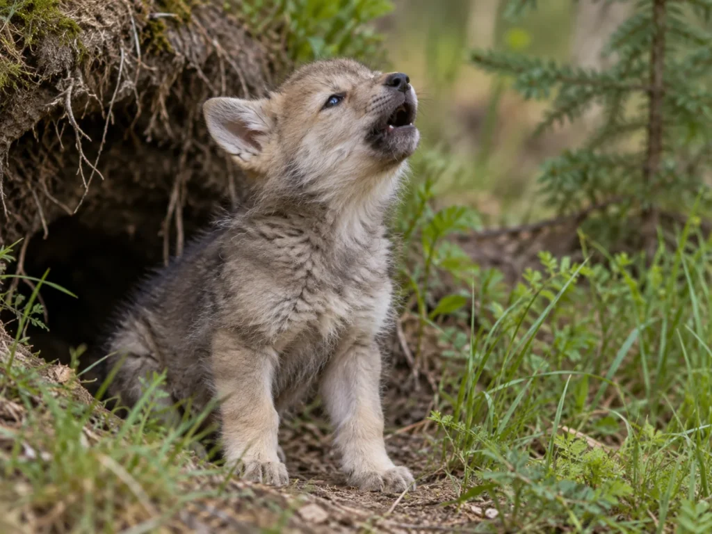Do Wolves Purr baby wolves