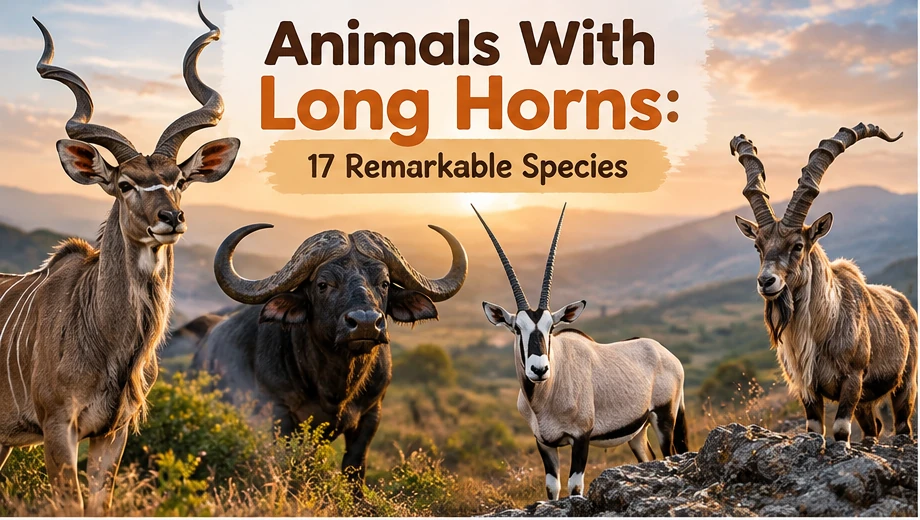 Animal with long horns 17 remarkable species