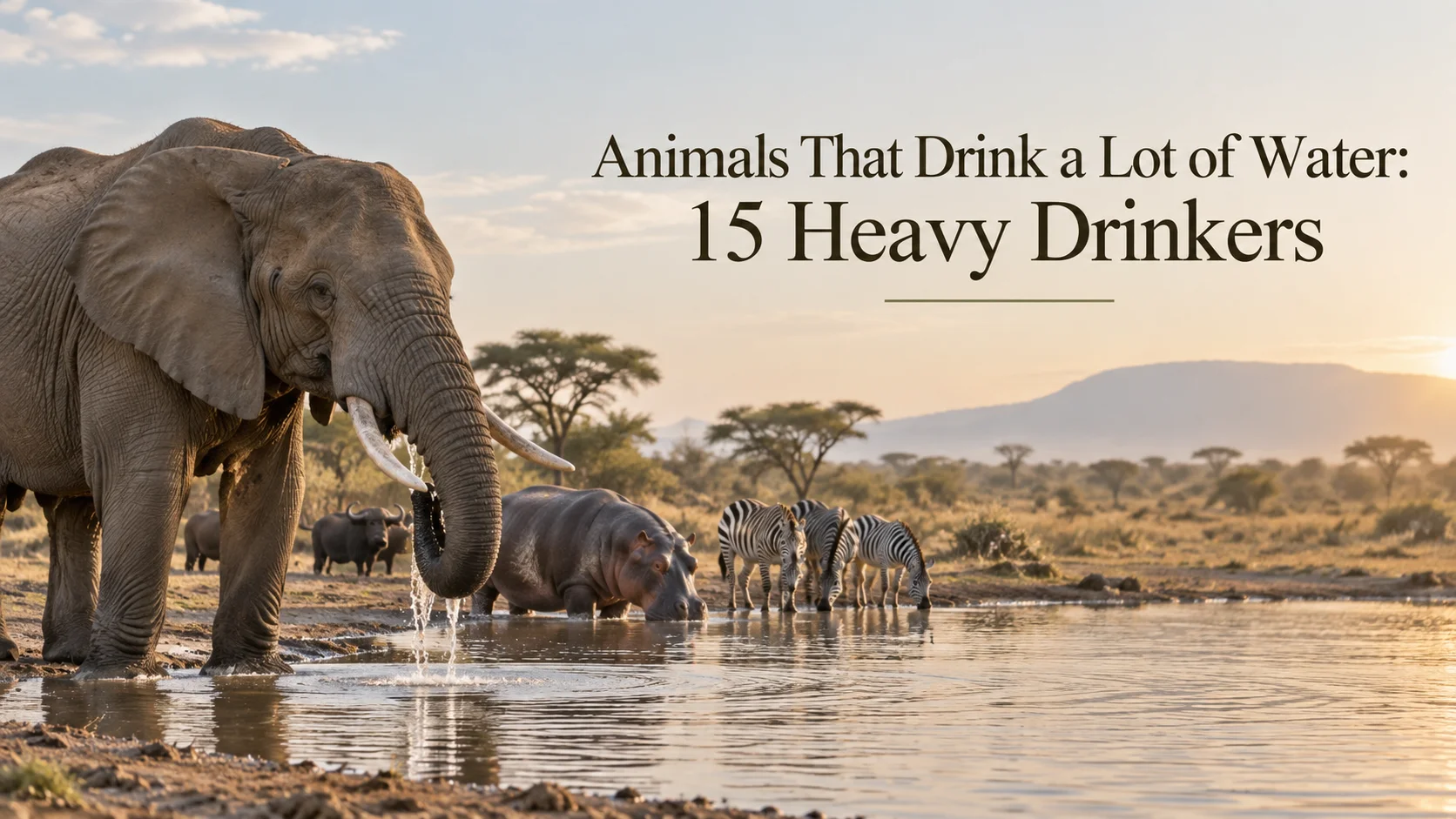Animals that drink a lot of water