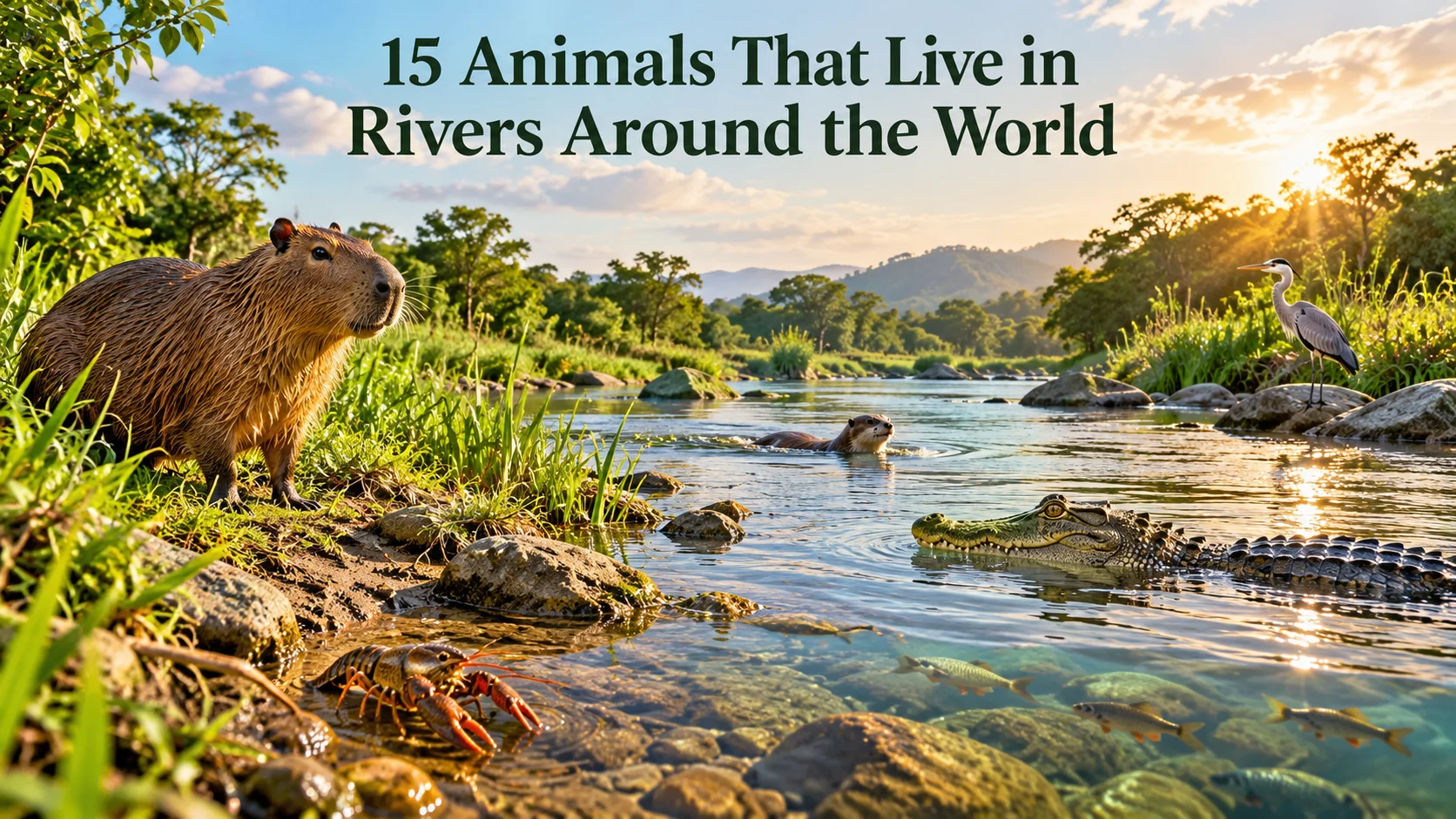 15 Animals That Live in Rivers Around the World